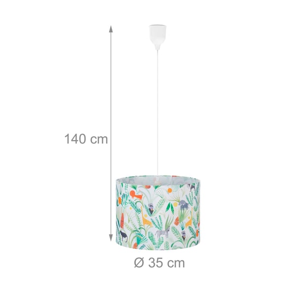 Taklampa för barn, 140x35 cm, Flerfärgad, Plast