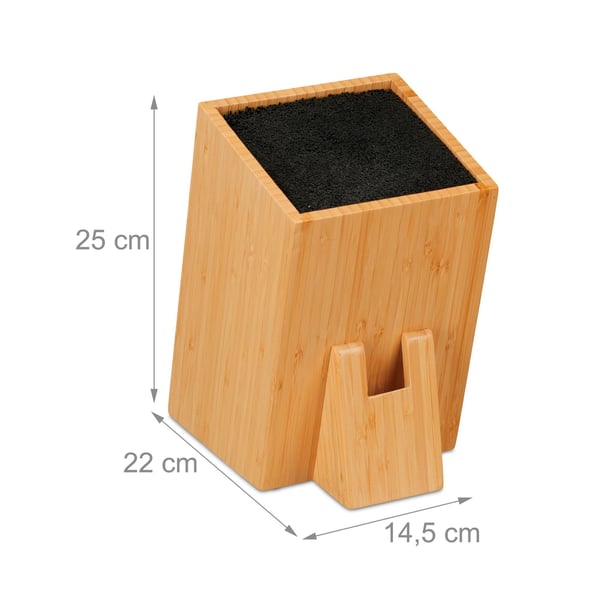 Knivblock, 25x14.5x22 cm, Natur, Kodustaar