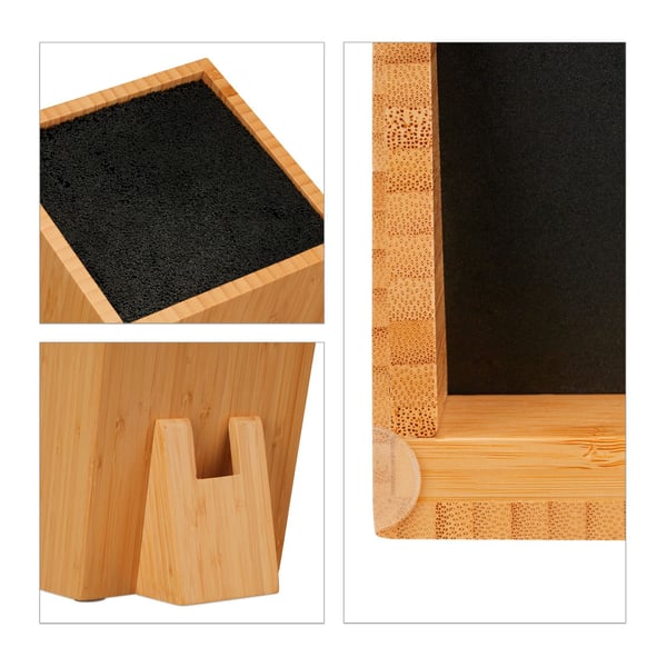 Knivblock, 25x14.5x22 cm, Natur, Kodustaar