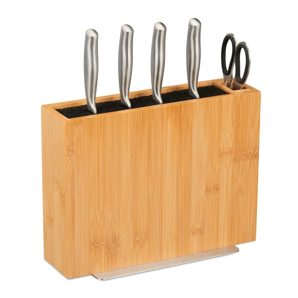 Knivblock, Bambu, 23x30x12 cm, Natur, Kodustaar