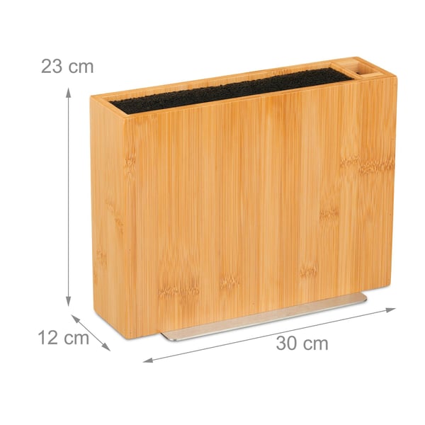 Knivblock, Bambu, 23x30x12 cm, Natur, Kodustaar