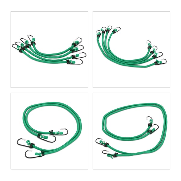 Bungee snorsæt, 100x0,6 cm, Grøn, Kodustaar