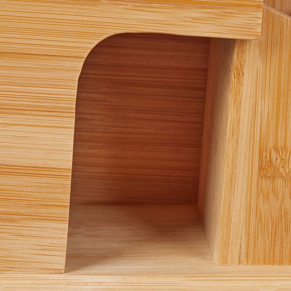 Knivblock, Bambu, 21x11x22 cm, Natur, Kodustaar