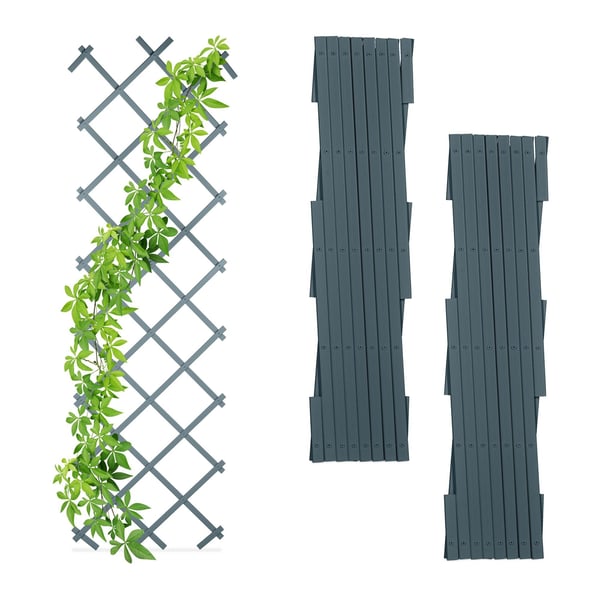 Espalier-sæt, 180x60x1,5 cm, Grå