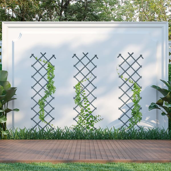 Espalier-sæt, 180x60x1,5 cm, Grå