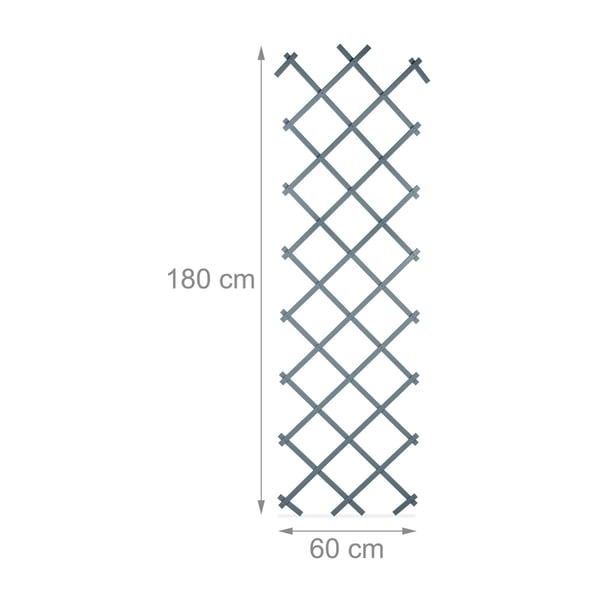 Espalier-sæt, 180x60x1,5 cm, Grå