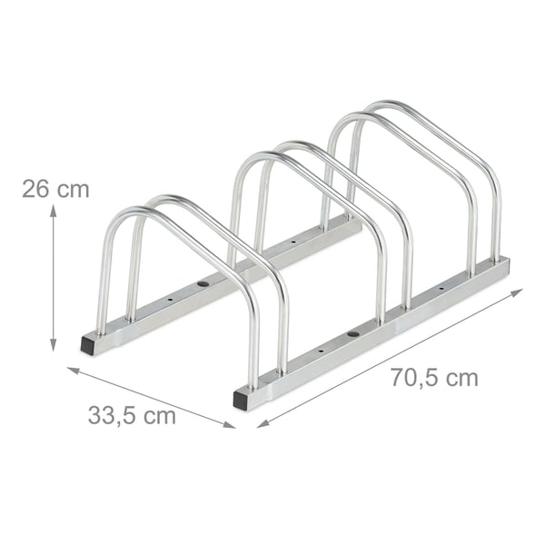 Cykelställ, 26x70.5x33.5 cm, Silver, Kodustaar