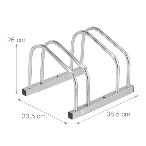 Cykelstativ, 26x38.5x33.5 cm, Sølv, Metal, Kodustaar