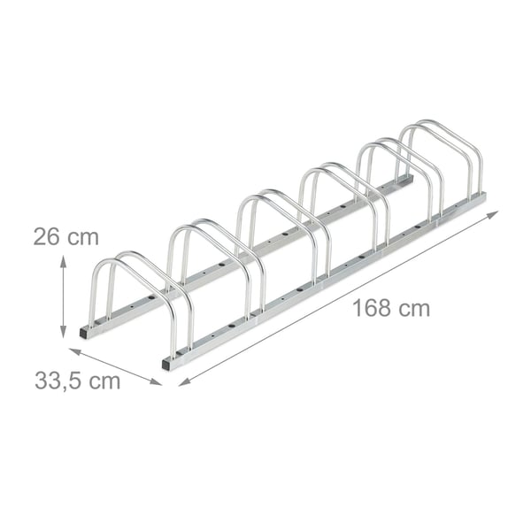 Cykelställ, 26x168x33,5 cm, Silver, Kodustaar
