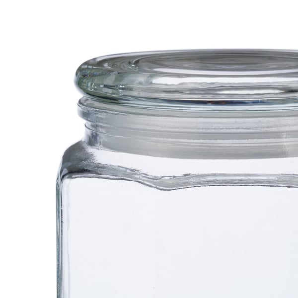 Opbevaringskrukker, 14.5x13.5x13.5 cm, Transparent, Kodustaar