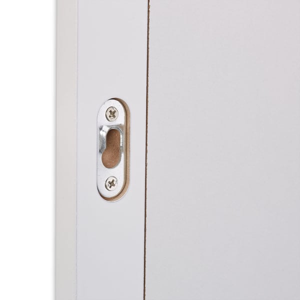 Badrumsspegel med hylla, 55x40x12 cm, Vit