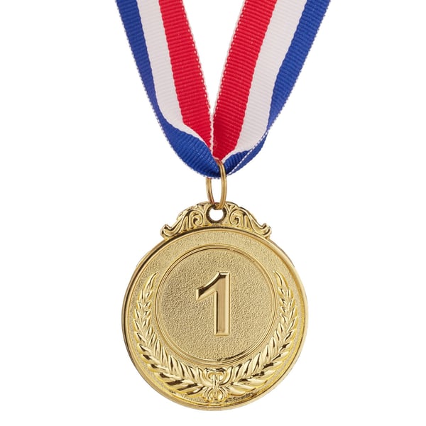 Medaljer, 12 stk., 5 cm, Guld/Sølv/Bronze, Kodustaar