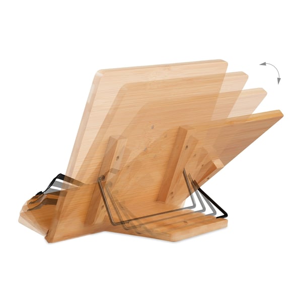Keittokirjateline, bambu, 3.5x28x20 cm, luonnollinen, Kodustaar