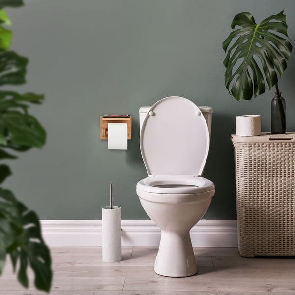 Wc-paperiteline, bambu, 12x16x10 cm, luonnollinen