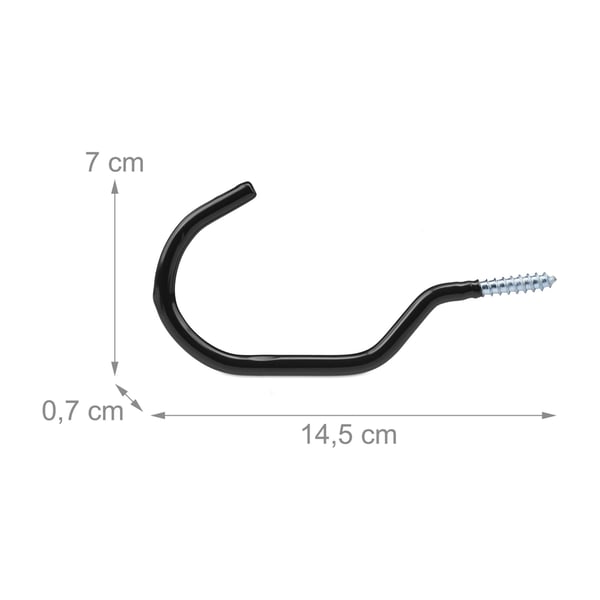 Cykelkrokset, 7x0,7x14,5 cm, Svart, Kodustaar