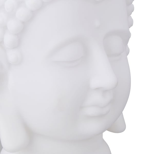 Dekorativ figur, Buddha-huvud, 17x12x10 cm, Vit, Kodustaar