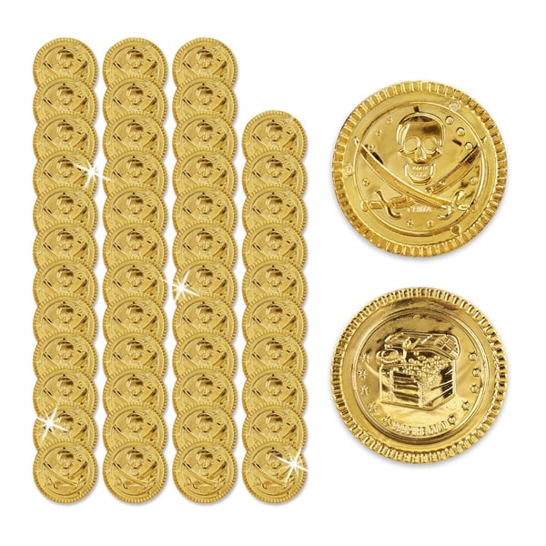 Piratmøntsæt, 3,5x0,2 cm, Guld, Kodustaar