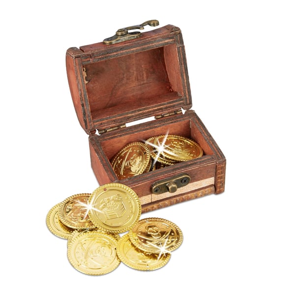 Piratmøntsæt, 3,5x0,2 cm, Guld, Kodustaar