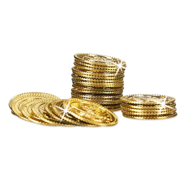 Piratmøntsæt, 3,5x0,2 cm, Guld, Kodustaar