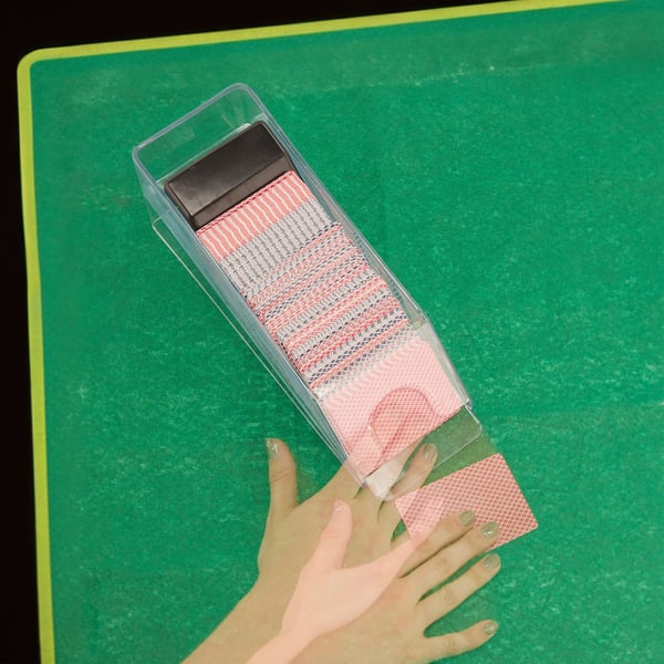 Kortgiver, 10x10x29 cm, Transparent, Sort, Kodustaar