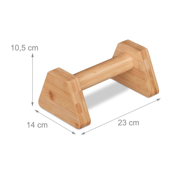 Parallettes, 10,5x14x23 cm, Natur, Bambus, Kodustaar