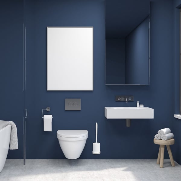 WC-harjasetti, 41x11 cm, valkoinen