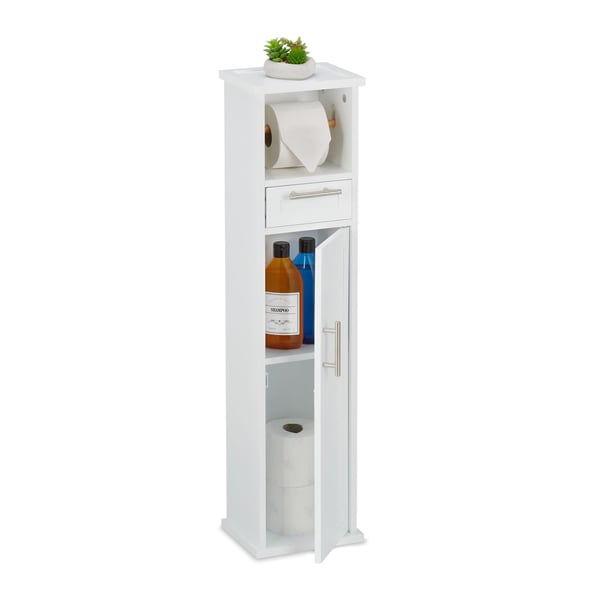 Toiletskab, 87,5x22x17,5 cm, Hvid