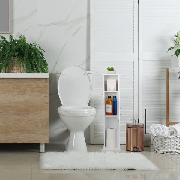Toiletskab, 77x18.5x17.5 cm, Hvid