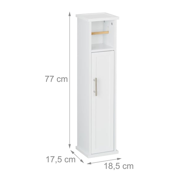 Toiletskab, 77x18.5x17.5 cm, Hvid