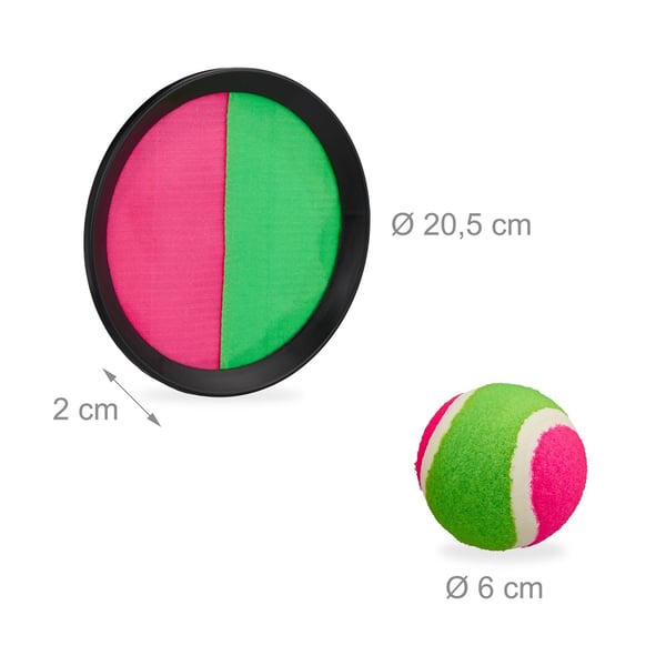 Heittopallopeli, 2x20,5 cm, pinkki, vihreä, Kodustaar