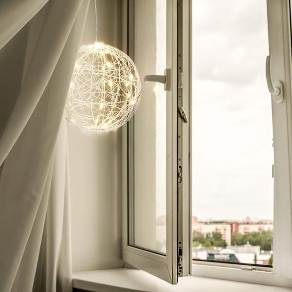 Dekorativ lampa, 25 cm, Silver