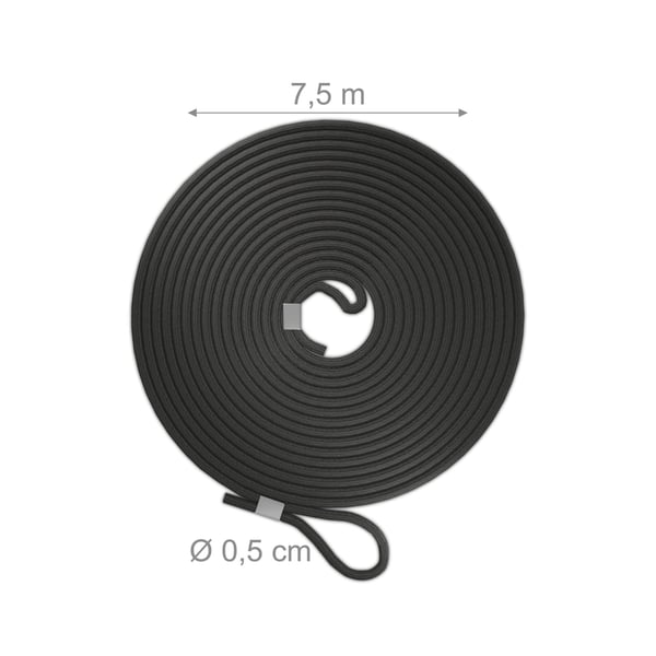 Joustoköysisarja, 750 cm, musta, Kodustaar