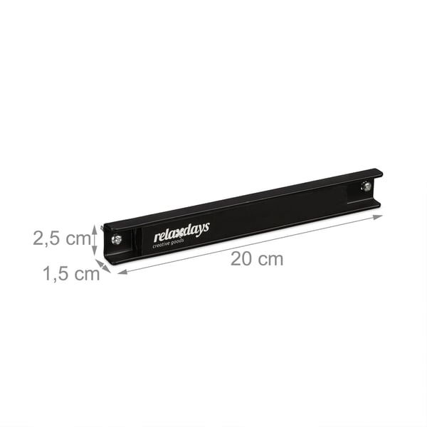 Magneettiteline, 3 kpl, 2.5x20x1.5 cm, musta, Kodustaar