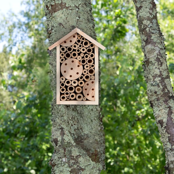 Insekthotell, Trä, 21x15,5x9 cm, Natur, Kodustaar