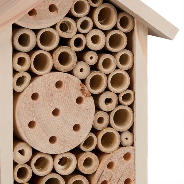 Insekthotell, Trä, 21x15,5x9 cm, Natur, Kodustaar