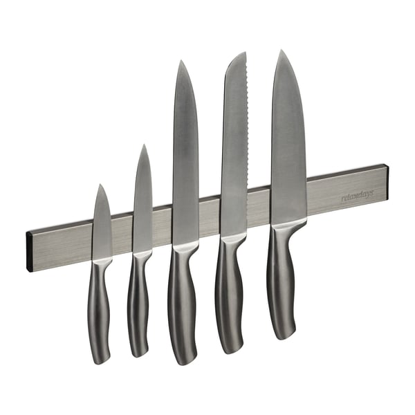 Magnetisk knivhållare, 4x40x1 cm, Silver, Kodustaar