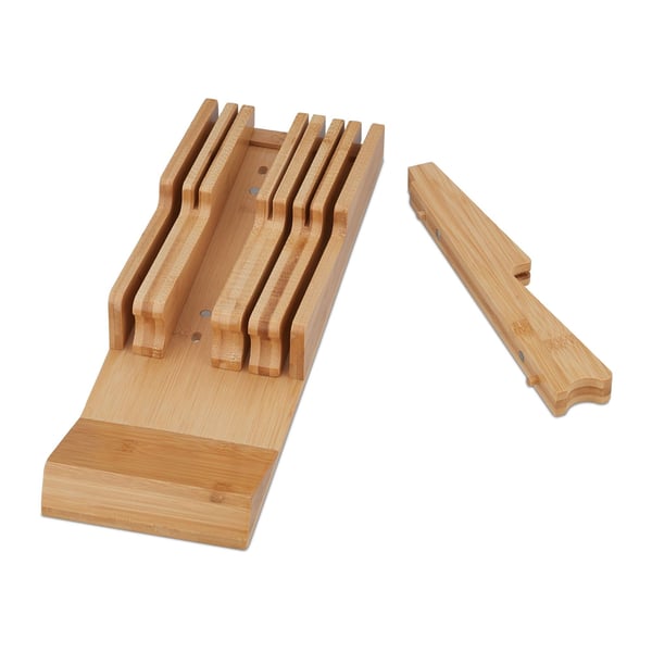Skuffe Knivorganisator, Bambus, 5.5x13x40 cm, Natur, Kodustaar