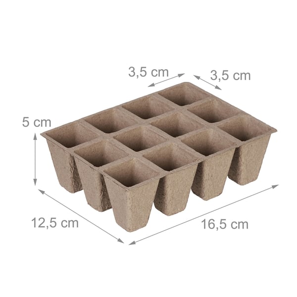 Viljelyruukkujen setti, 5x3,5x3,5 cm, ruskea, Kodustaar