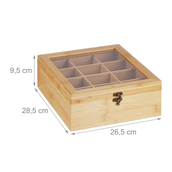 Te-organisator, 9,5x26,5x28,5 cm, Natur, Kodustaar