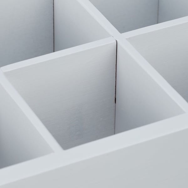 Te-organisator, 9x28x16 cm, Hvid, Kodustaar