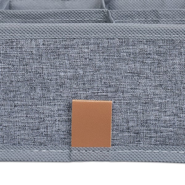 Laatikon järjestelijäsarja, 4 osaa, 9x29x29 cm, harmaa