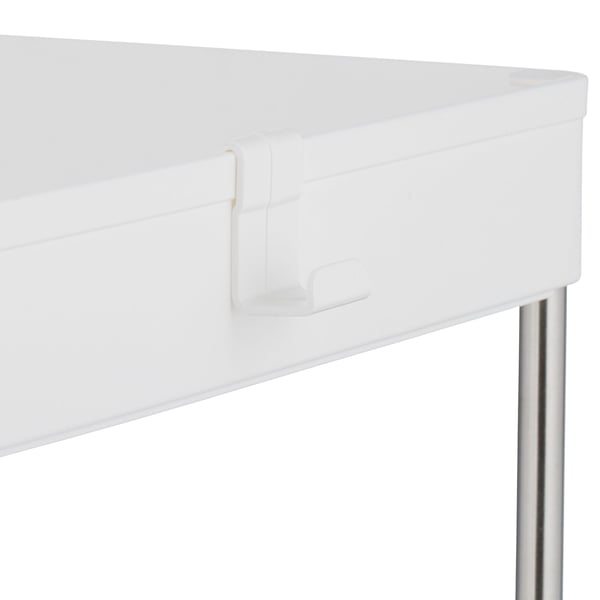 Opbevaringsvogn, 62x41.5x23.5 cm, Hvid, Plast