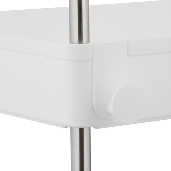 Opbevaringsvogn, 62x41.5x23.5 cm, Hvid, Plast