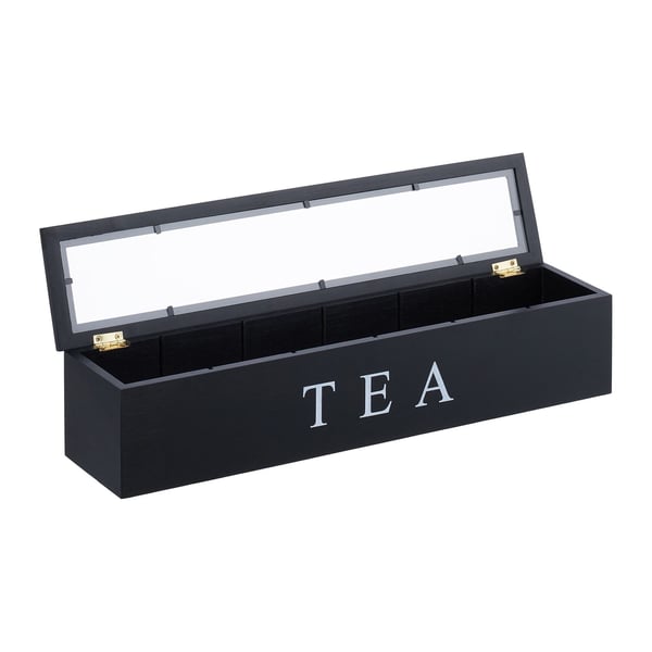 Te-organisator, 9x43,5x9 cm, Sort, Kodustaar