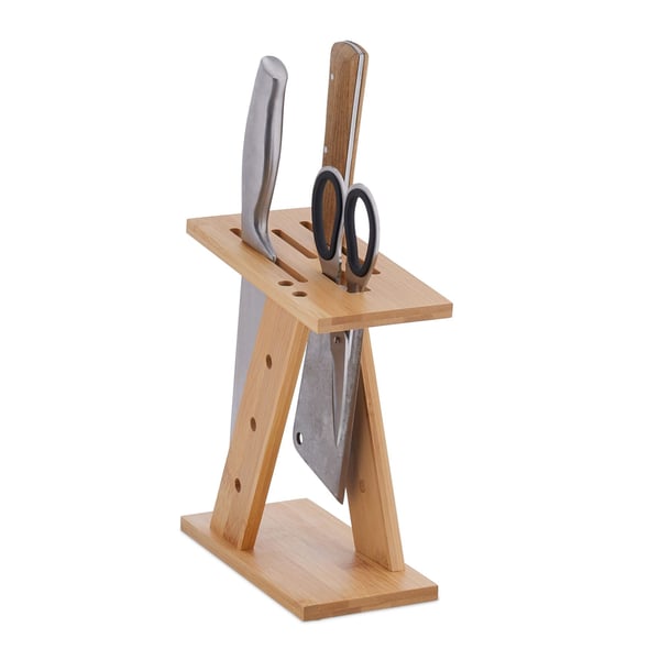Knivblock, Bambu, 22x9.5x19.5 cm, Natur, Kodustaar