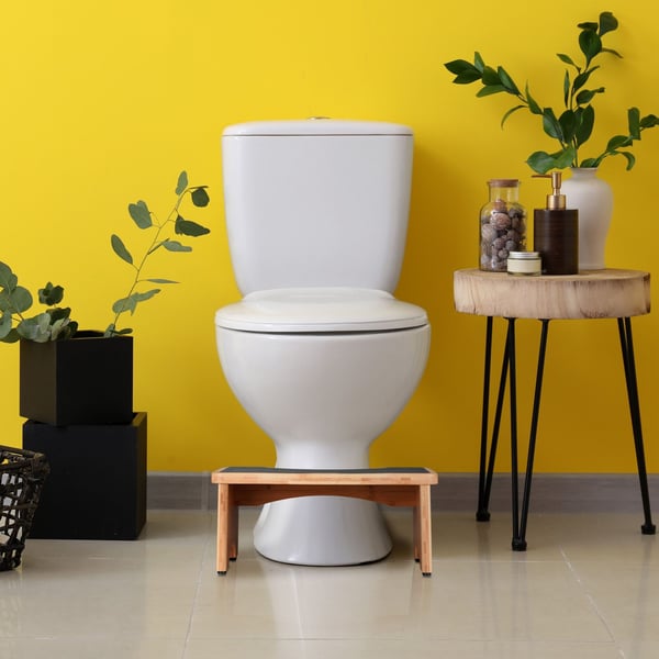 WC-jakkara, 18.5x44.5x26 cm, luonnollinen, musta