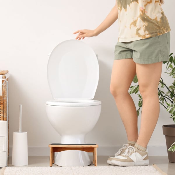 WC-jakkara, 18.5x44.5x26 cm, luonnollinen, musta