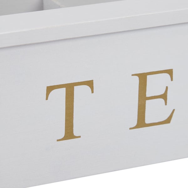 Te-organisator, 9 fack, 9x23,5x23,5 cm, vit