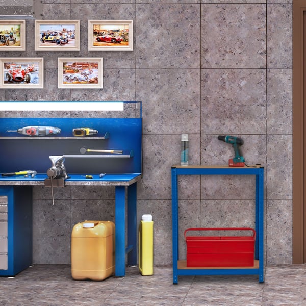 Autotallihylly, 180x70x45 cm, Sininen, Kodustaar
