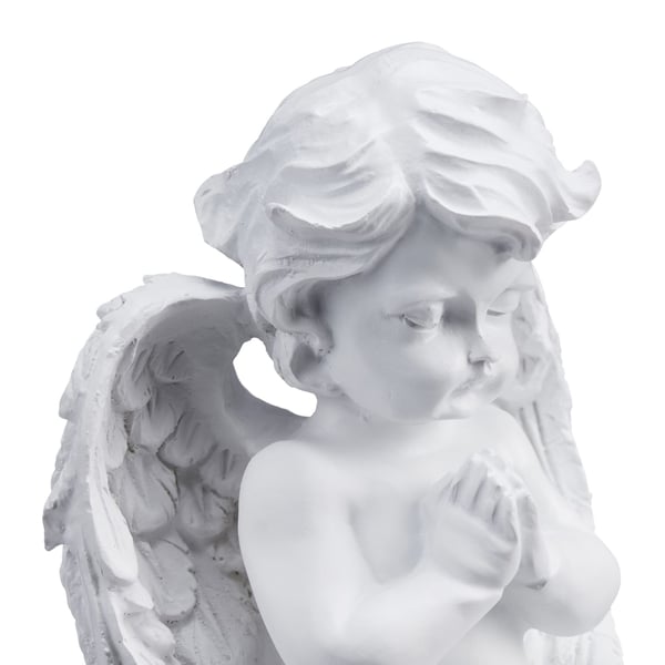Gravängel figur, 20x15x11 cm, Vit, Kodustaar
